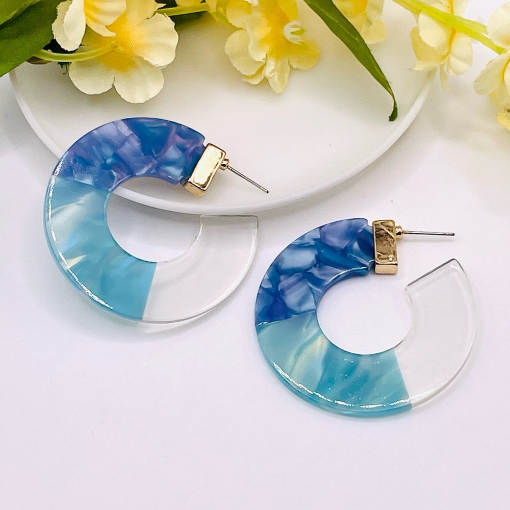 Resin Hoop Earrings